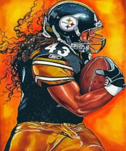 Football Player Steelers paint by numbers