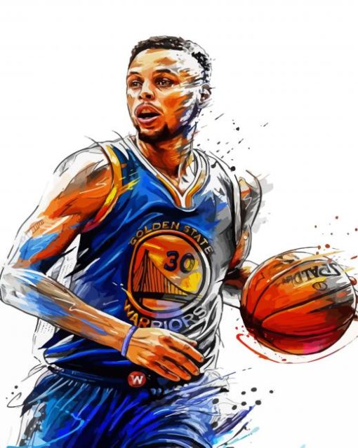 Basketball Player Stephen Curry paint by numbers