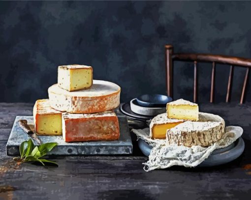 Still Life Cheese Art paint by numbers