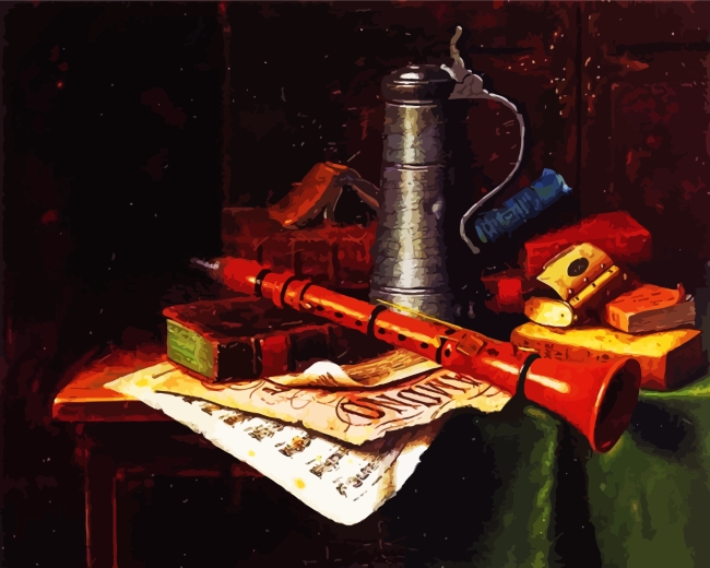 Still Life With Clarinet paint by number