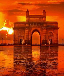 Sunset At Mumbai Gateway Of In Dia paint by numbers