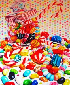 Sweet Colorful Candies paint by numbers