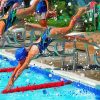 Swimming Competitiion paint by numbers