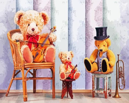 The Teddy Bears Band paint by numbers