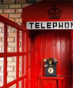 Telephone Booth paint by number