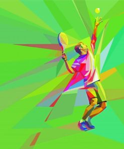 Tennis Player paint by numbers