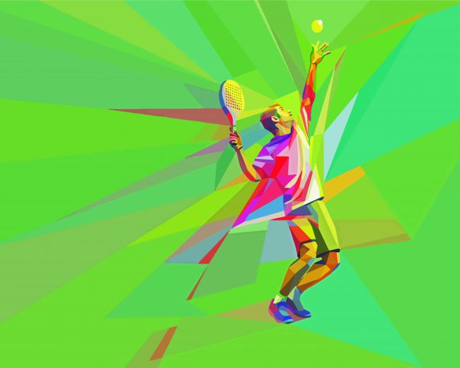 Tennis Player paint by numbers