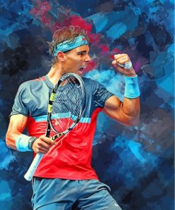 Tennis Player Rafael Nadal paint by number