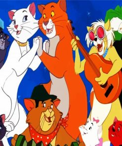 The Aristocats Characters Aniamtion paint by numbers
