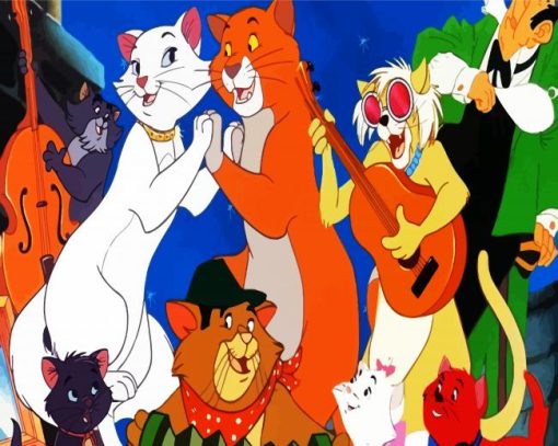 The Aristocats Characters Aniamtion paint by numbers