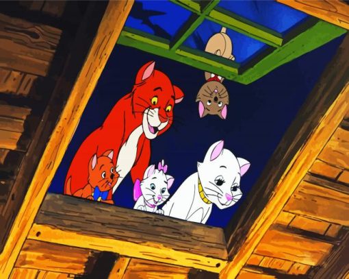 The Aristocats Disney Characters paint by numbers