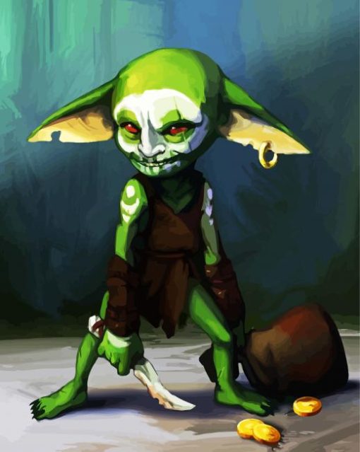 The Goblin Little Monster paint by numbers
