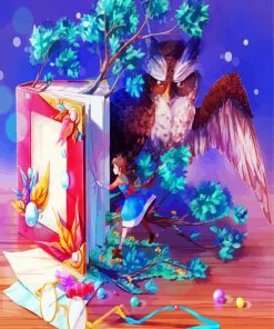 The Magical Book And Owl paint by numbers