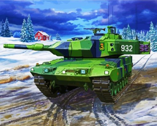 The Military Tank paint by number