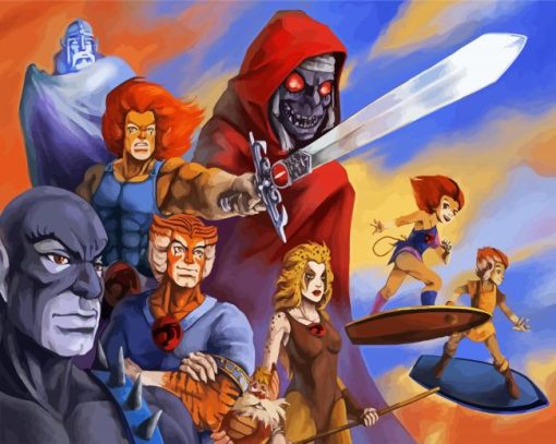 Thundercats Heroes paint by numbers
