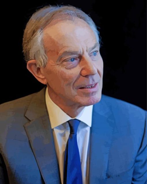 Tony Blair Minister Of The United Kingdom paint by number