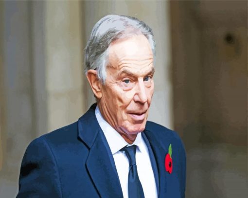 Tony Blair Prime Minister Of The United Kingdom paint by number