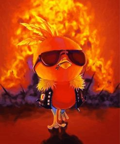 Cool Torchic Animation paint by numbers
