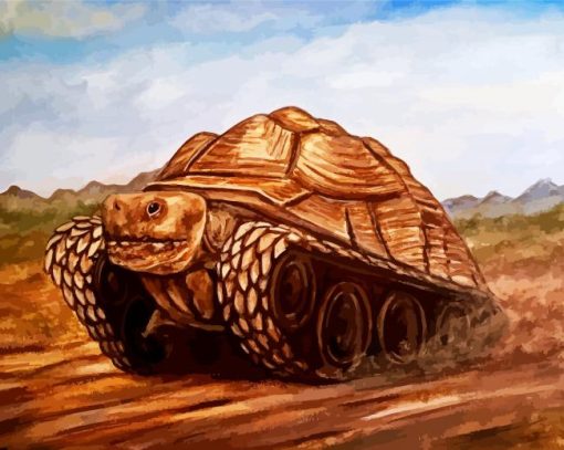Tortoise War Tank paint by numbers