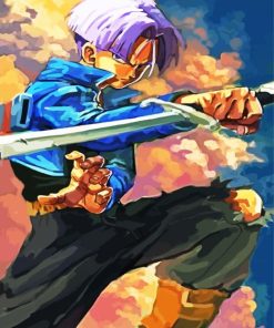 Tranks Dragon Ball Z Animation paint by numbers paint by numbers
