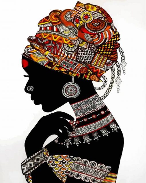 Tribal African Women paint by numbers