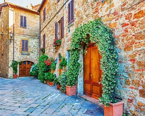 Tuscany Streets Italy paint by numbers