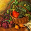 Fresh Vegetables Basket paint by numbers