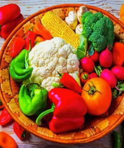 Vegetables Food paint by numbers