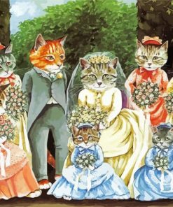 Victorian Cats paint by number
