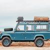 Vintage Land Rover Car paint by numbers