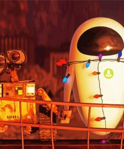 Aesthetic Walle And Eve Movie paint by numbers