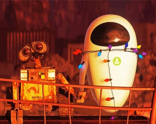 Aesthetic Walle And Eve Movie paint by numbers