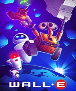 Walle The Robot Movie paint by numbers