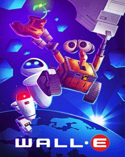 Walle The Robot Movie paint by numbers