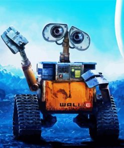 Cute Walle Waving paint by numbers