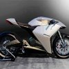 White Ducati Motor paint by numbers