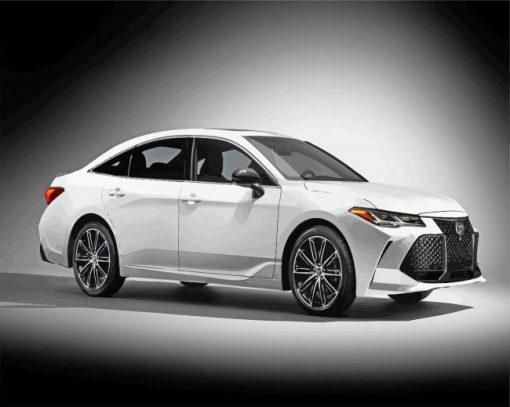 White Toyota Avalon Car paint by numbers