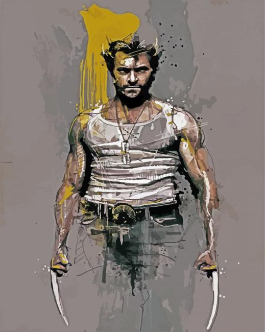 Wolverine Splash paint by numbers
