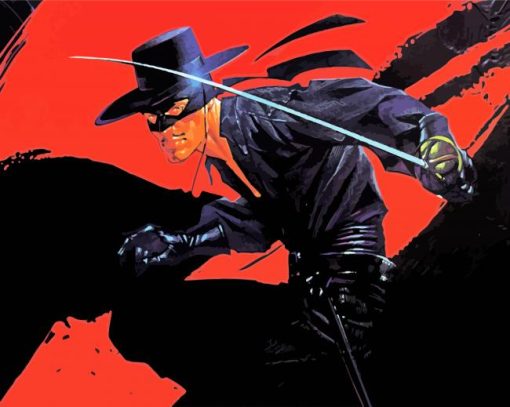 Zorro Anime Character paint by numbers