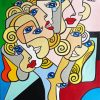 Abstract Women Faces Art paint by number