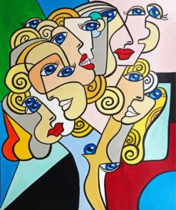 Abstract Women Faces Art paint by number