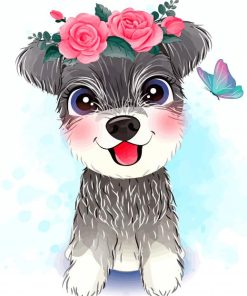 Adorable Baby Dog paint by numbers