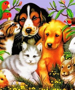 Adorable Pets Animals paint by numbers