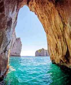 Aesthetic Blue Grotto Capri paint by numbers