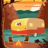 Aesthetic Camping Illustration paint by numbers