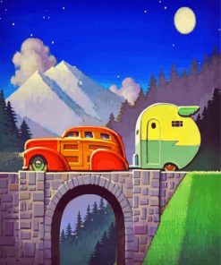 Aesthetic Camping Car paint by numbers