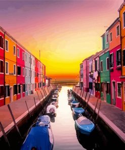 Aesthetic Case Colorate Burano Italy paint by numbers
