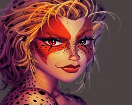 Aesthetic Cheetara Face Art paint by numbers