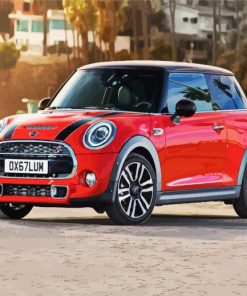 Aesthetic Red Mini Couper paint by numbers