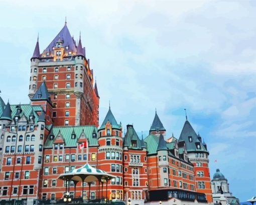 Aesthetic Fairmont Le Chateau Frontenac paint by numbers